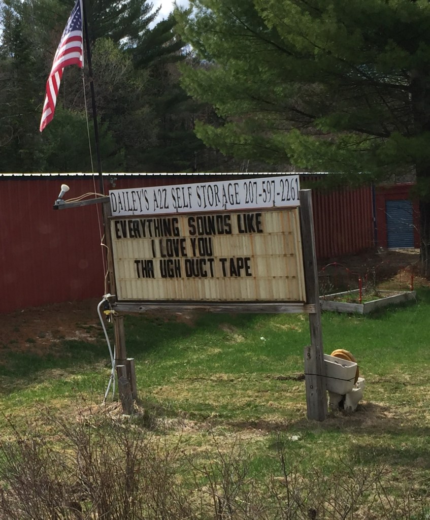 Funny billboard in Canton on the way to Tumbledown