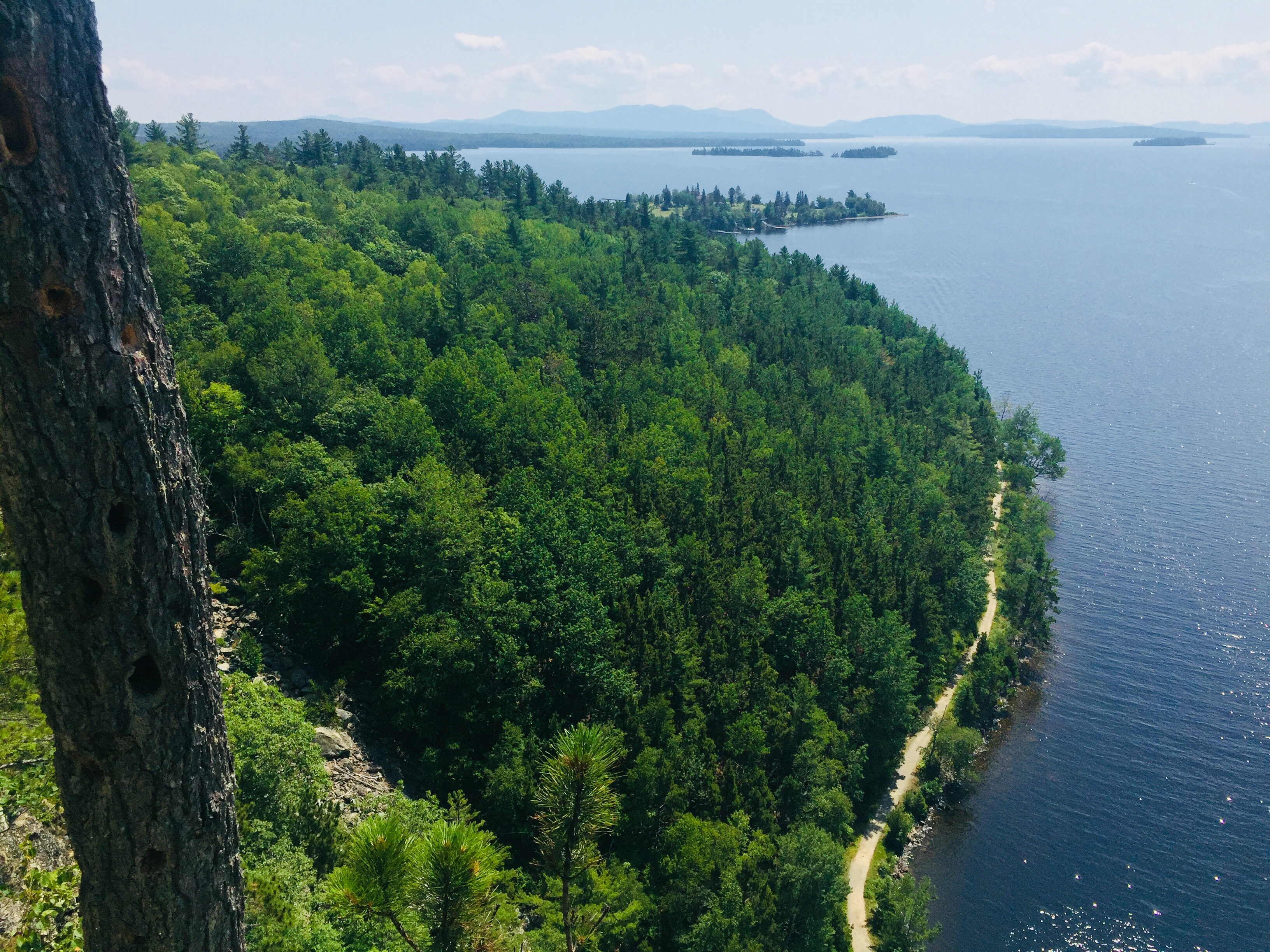 View of the Carriage Trail, Mt. Kineo, from above