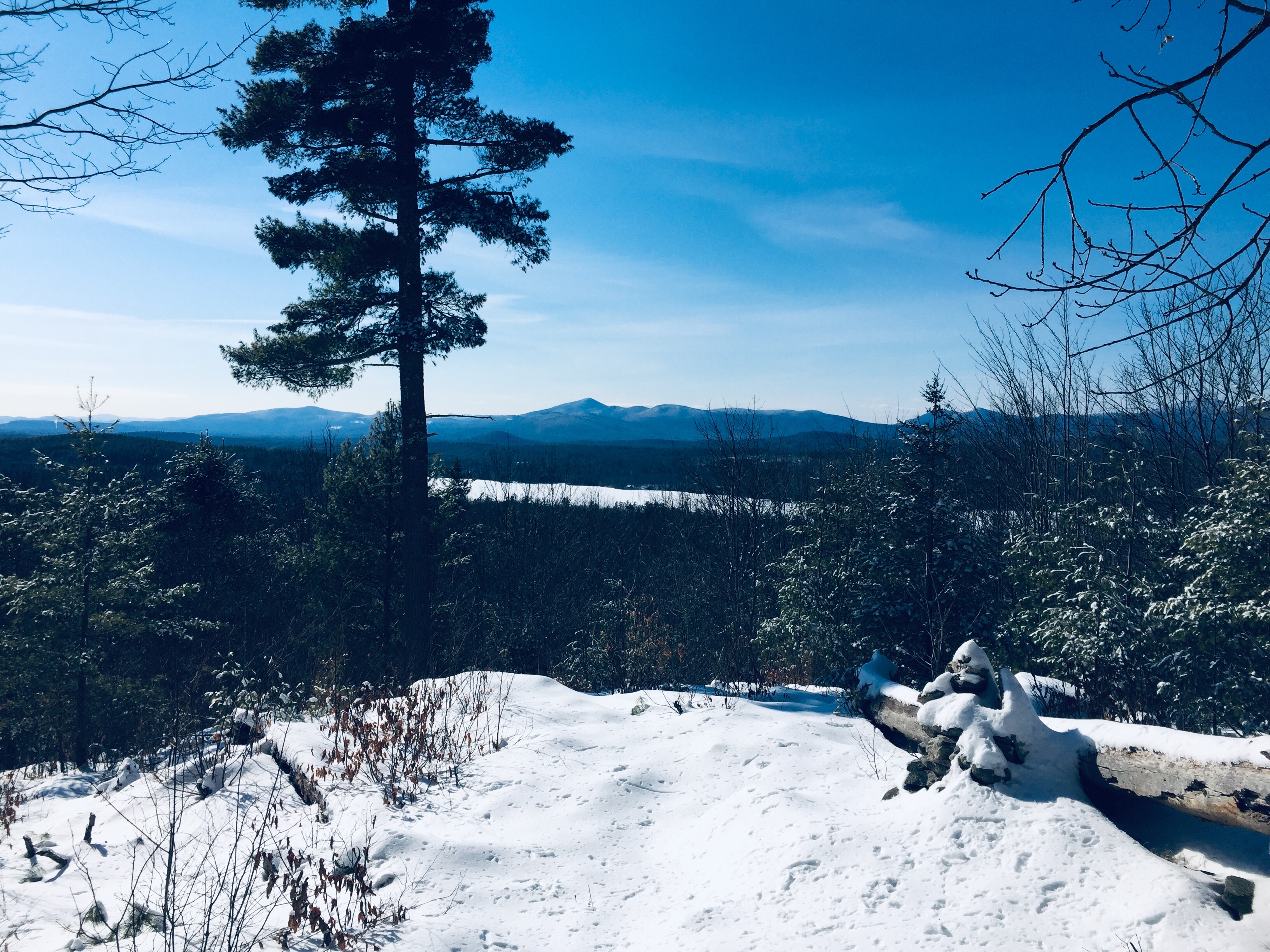 Kezar Lake and the Whites from Whiting Hill summit, Lovell, ME